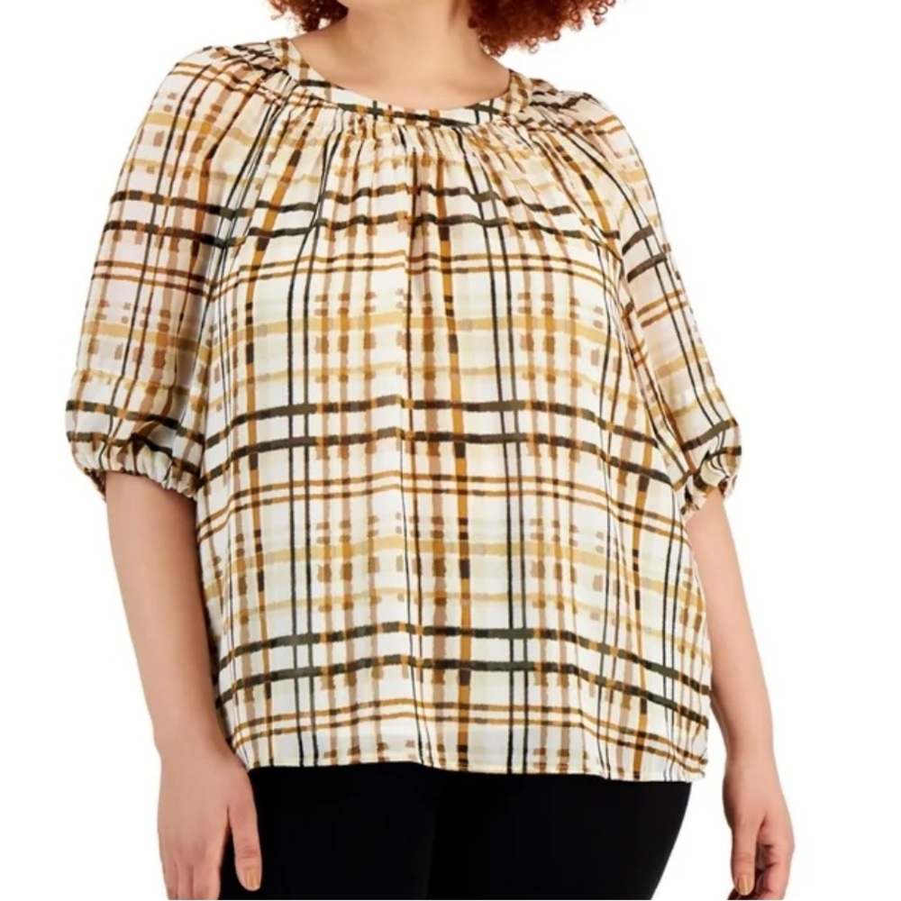 Calvin Klein women’s lined chiffon blouse NWT